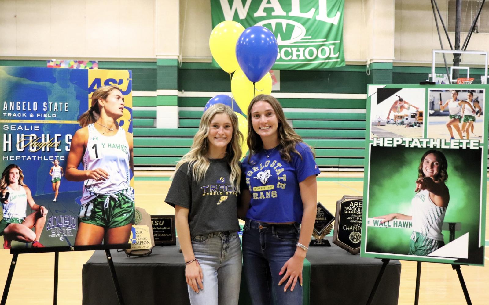 Wall Lady Hawks Sealie Hughes (Left) and Abby Boehle (Right)