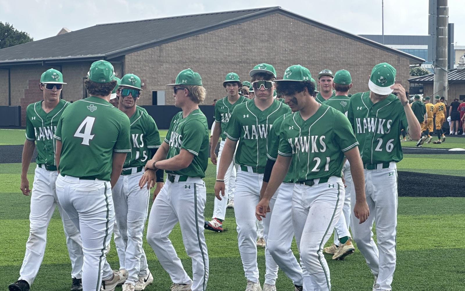 Wall Hawks after claiming victory in Game 1 of the State Semifinals over Boyd