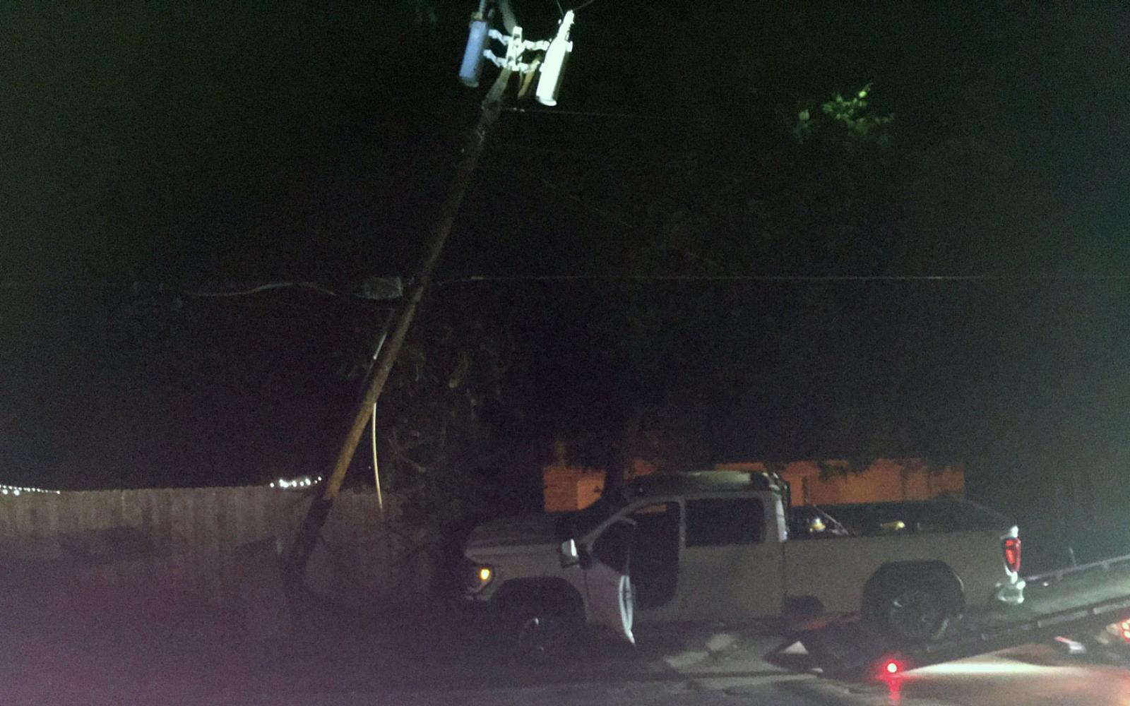 Tipsy Truck Takes Out Power Pole in San Angelo’s Swankiest Neighborhood