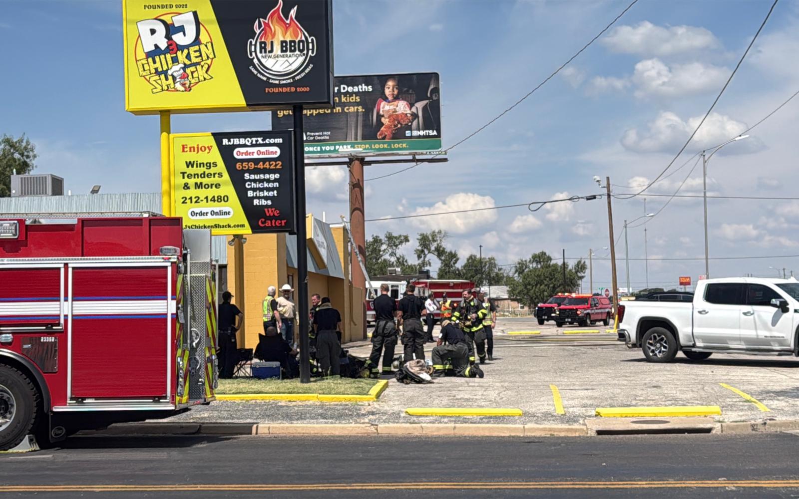 RJ BBQ’s building caught fire Wednesday afternoon in San Angelo.