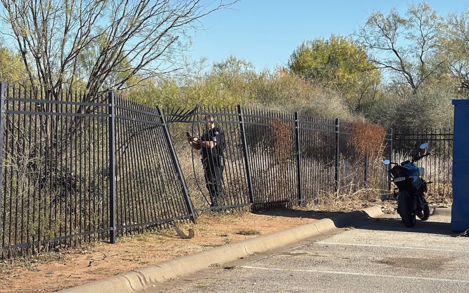 Novice Motorcyclist Crashes Through Sturdy Steel Fence on Dec. 12, 2025.