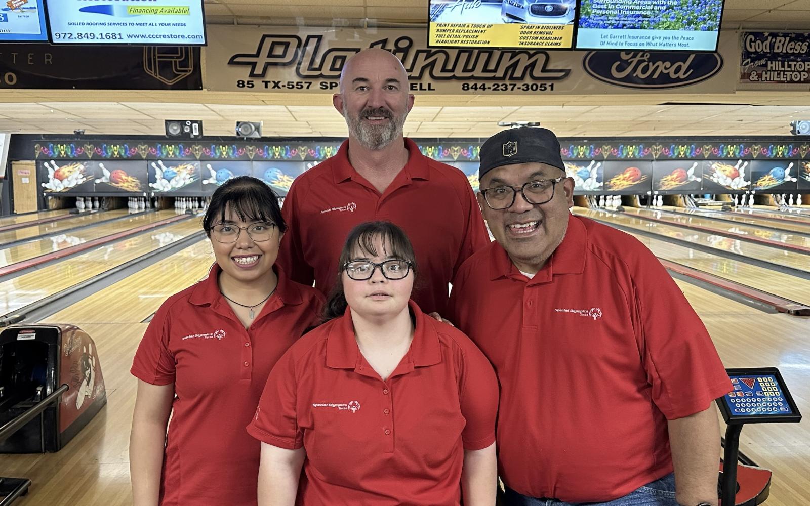 Special Olympics Athletes, Isabel Morris and Ben Garcia and their Unified Partners Marina Alvarado and Clint Morris.