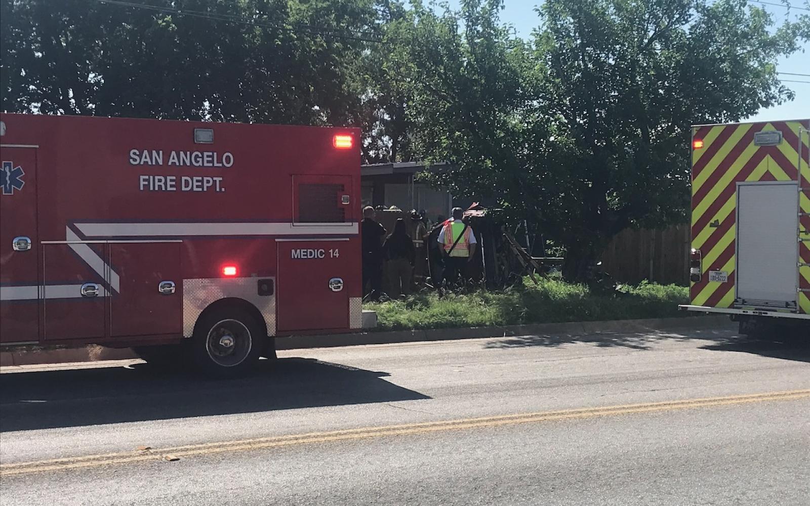 Rollover crash at Bell St and Belaire Ave on Friday, April 24, 2026