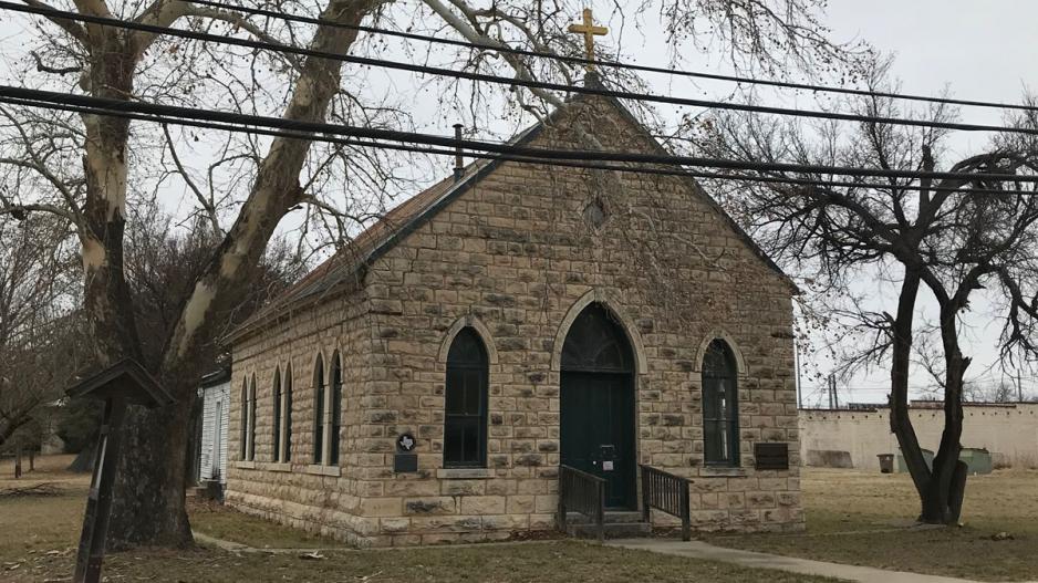The original Sacred Heart Catholic Church of Menard built in 1899. The original Sacred Heart Catholic Church of Menard built in 1899.