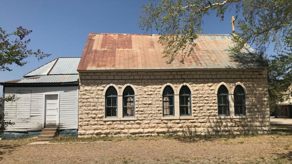 The side of the 1899 church today prior to restoration. The side of the 1899 church today prior to restoration.