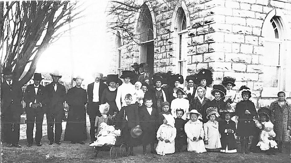 Undated photo, likely 1910s, of early parishioners. Undated photo, likely 1910s, of early parishioners.