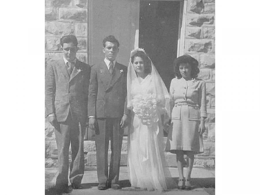 A wedding celebrated at the church in 1947. The new church was built in 1955. A wedding celebrated at the church in 1947. The new church was built in 1955.