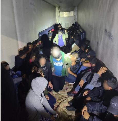 Illegal Aliens in Tractor Trailer 2021 (Contributed/CBP)
