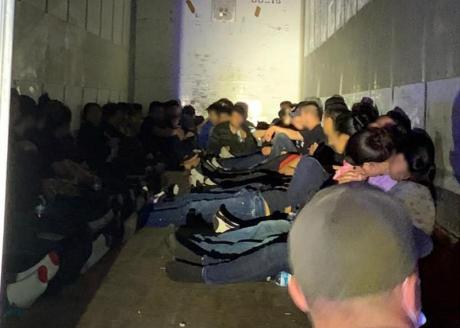 Illegal Aliens in Trailer 4/2021 (Contributed/CBP)