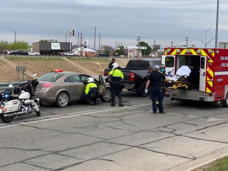 Three Vehicle Crash Including Cattle Trailer (LIVE! Photo/James Bougliny)