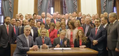 Greg Abbott Signing Abortion Bill