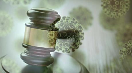 Gavel with Covid | DepositPhotos