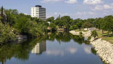 The Concho River in downtown San Angelo