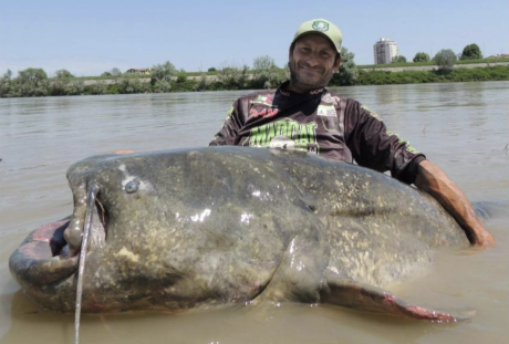 Alessandro Biancardi with his record catch