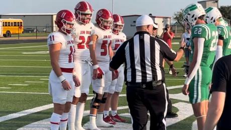 Jim Ned at Wall coin toss on Sept 13, 2024