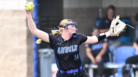Angelo State softball senior pitcher Cheyenne Floyd was named the Lone Star Conference Pitcher of the Week for her standout performances inside the circle to close the 2025 regular season.