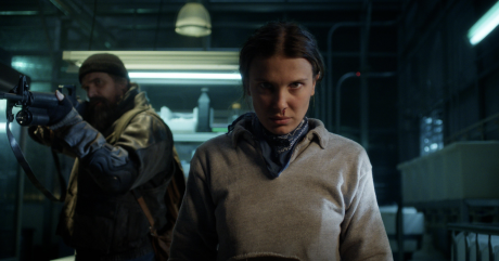 Mille Bobby Brown as Eleven and David Harbour as Jim in Stranger Things 5