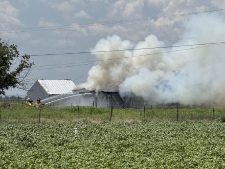 Firefighters responded to the report of a structure fire Saturday afternoon on FM 1223 outside San Angelo.