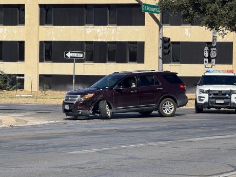 A crash shut down two lanes of traffic Tuesday at the intersection of Koenigheim Street and Beauregard Avenue.