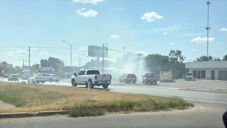 RJ BBQ’s building caught fire Wednesday afternoon in San Angelo.
