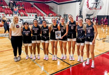 The Ballinger girls basketball won the Hamilton Hoopfest Division II title last weekend.