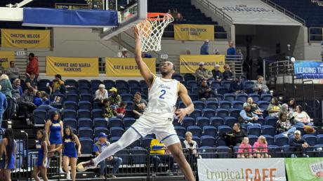 Angelo State's Jhordan Ryan in action against UT Dallas