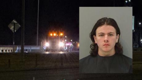 JORDAN SCHWABE, 19, arrested for evading arrest and reckless driving on Feb. 15, 2026