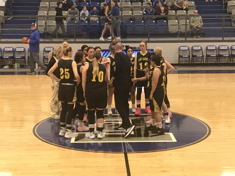 The Menard girls basketball team defeated Eden 34-26 to win the district title Tuesday, Feb. 3, 2026.