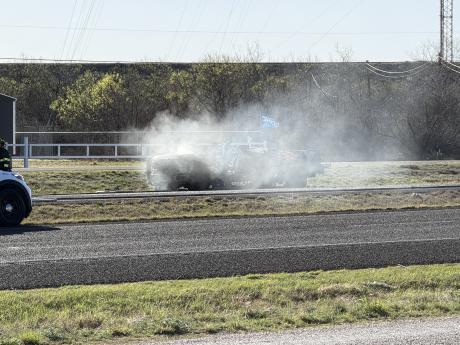 San Angelo vehicle fire on Friday, March 13, 2026. 