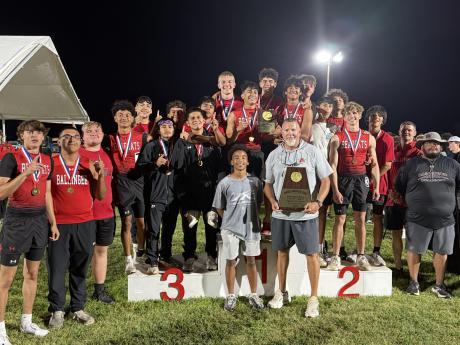 The Ballinger Bearcats defended their District 8-2A track title Thursday with a runaway performance by more than 50 points over the rest of the field.