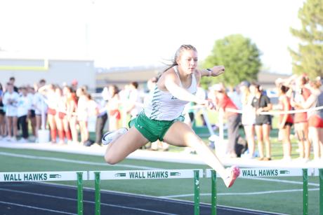 Wall's Jaycee White won the 110 hurdles Thursday at the District 6-3A Track and Field Meet.