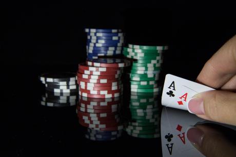 Poker cards and chips