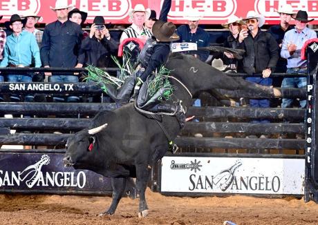 Sunset's John Crimber scored a 90 on Sunday, April 5, to move into the top spot at the San Angelo Rodeo.
