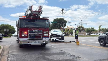 Traffic was significantly affected Wednesday after a six-vehicle crash on Knickerbocker Road.