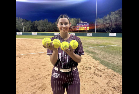 Ganado High School junior Kalyn Benavides had a historic game Tuesday with four home runs in a 16-0 win over Weimar.