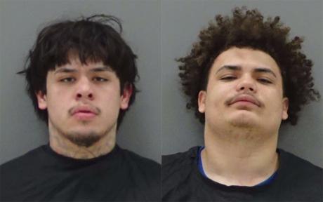 (Left) D'Carlos Balderas, 20yoa, who was arrested on warrants for ASSAULT CAUSES BODILY INJURY FAMILY VIOLENCE, EVADING ARREST DETENTION AND EVADING ARREST DET W/VEHICLE. (Right) Noah Carson, 21 yoa, who was arrested on a warrant for EVADING ARREST DET W/VEHICLE.