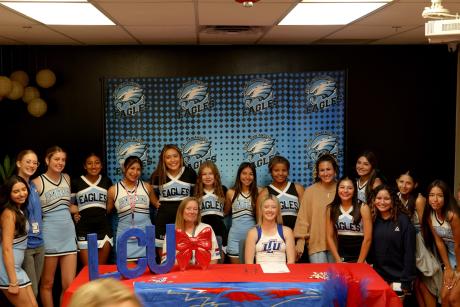 TLCA San Angelo senior Sydnee Davis Owens signed Thursday to continue her cheerleading career at Lubbock Christian University.