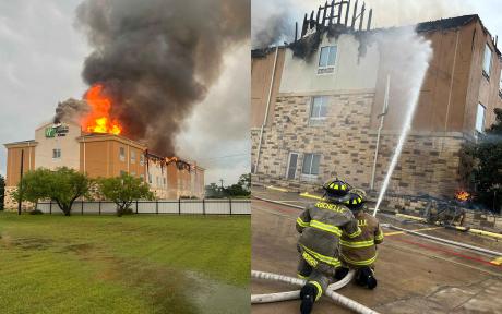 Lightning strike sparks major fire at Brady hotel