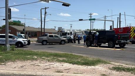 A two-vehicle crash locked down traffic on Avenue N on Wednesday afternoon.