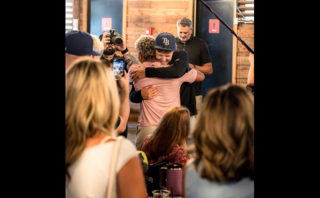 Fort Worth Christian's Grady Emerson is congratulated after being selected No. 2 by Tampa Bay in the 2026 MLB Draft.