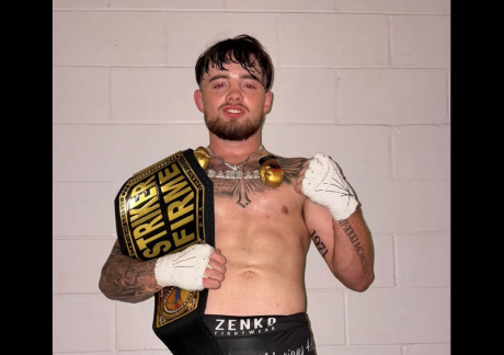 San Angelo’s Braydon “Budah” Schkade won his first championship belt in MMA on Saturday with a first-round knockout.