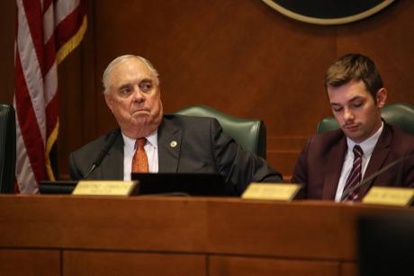Committee Chair and state Rep. Drew Darby R-San Angelo, at a House Energy Resources Committee meeting at the Capitol in Austin on Sept. 14, 2026. 