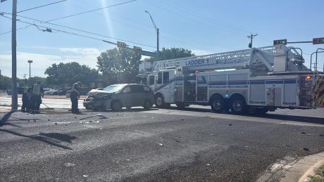 A crash late Tuesday morning completely blocked traffic on Chadbourne Street.