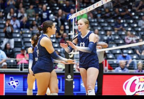 The Goliad volleyball team is shown during the 2025 season.