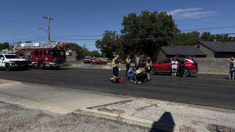 Avenue N was shut down Thursday, Oct. 1, 2026, while first responders treated a man who fell out of a vehicle.