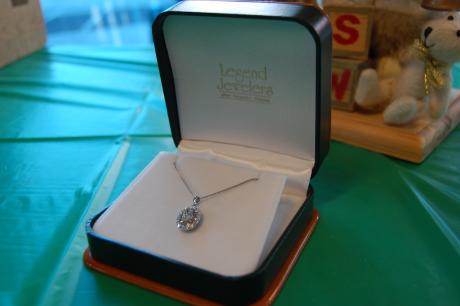 Mark Priest of Legend Jewelers donated this diamond to the annual United Way Diamond Draw. (LIVE! Photo by Chelsea Schmid)