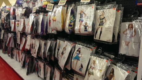 The Leg Avenue collection of women's costumes are among Wally's most popular. (LIVE! Photo by Chelsea Schmid)