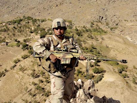 Staff Sergeant Israel Del Toro in patrol in Iraq, circa 2003. His friends call him "D.T." (Contributed photo/US Air Force)