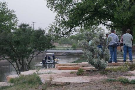 San Angelo police search near Celebration bridge for 15-year-old Daniel Perez. (LIVE! Photo/John Basquez)
