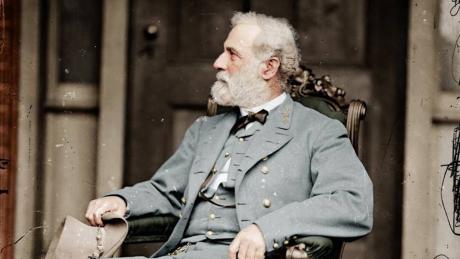 Robert E. Lee in a photo taken the day after his surrender in 1865 from his apartment in Richmond, Va. 